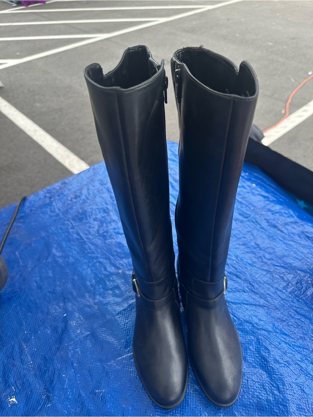 Ralph Lauren Black Over-the-Knee Riding Boots